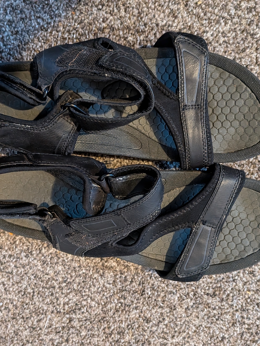BareTraps Black Adjustable Strap Comfort Sandals